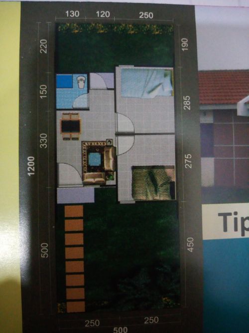 foto denah rumah tipe 26/78 perumahan Puri Indah Cihampelas
