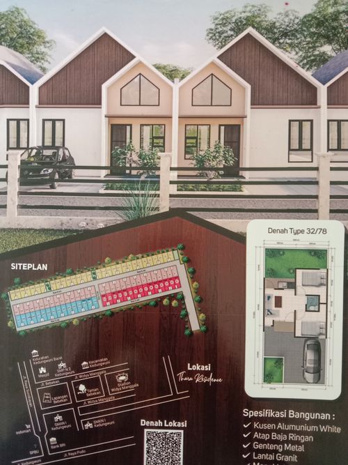 foto denah rumah tipe 32 perumahan Mega kencana/thara residence