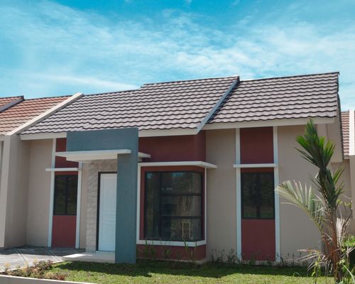 foto tampak rumah tipe LAVENDER perumahan PURI MANADO PERMAI