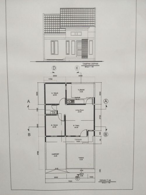 foto denah rumah tipe 48/84 perumahan Mata Raya