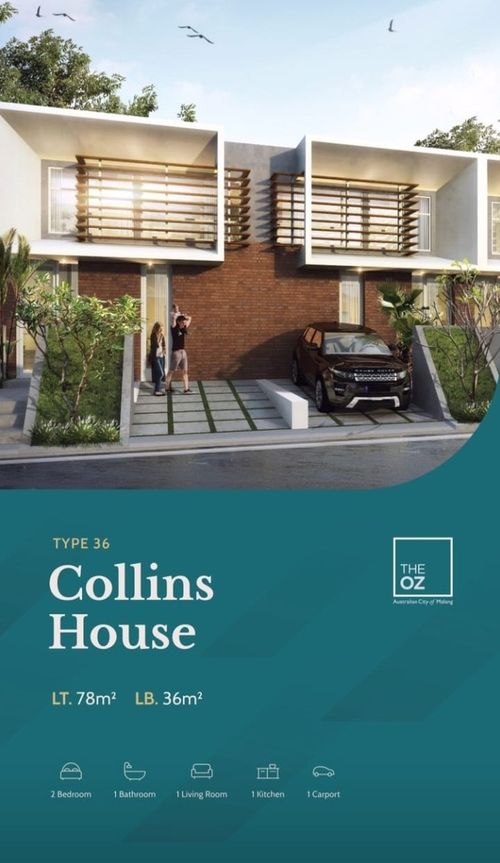 foto tampak rumah tipe Collins Hook perumahan Perumahan The OZ