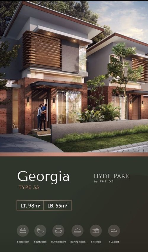 foto tampak rumah tipe Georgia perumahan Perumahan The OZ