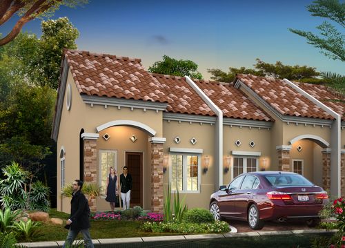 foto tampak rumah tipe Boulevard perumahan SUTERA MEDITERANIA