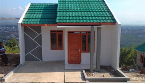 foto tampak rumah tipe rumah subsidi perumahan GREEN VILLAGE CICALENGKA