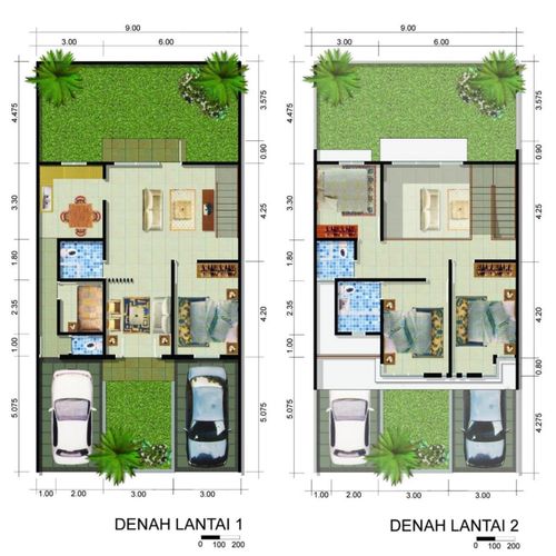 foto denah rumah tipe ANGGANA perumahan Pondok Jati Padmasana
