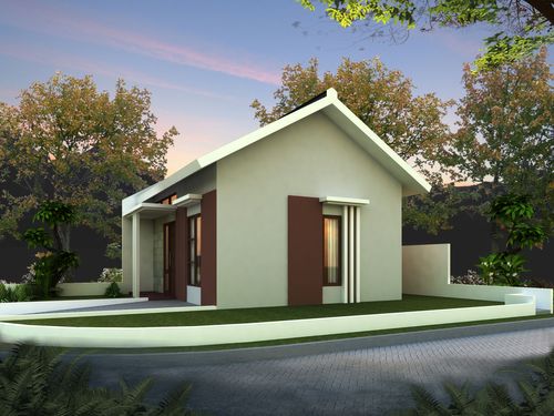 foto tampak rumah tipe AMARILIA SUDUT perumahan JADE SUDIMORO
