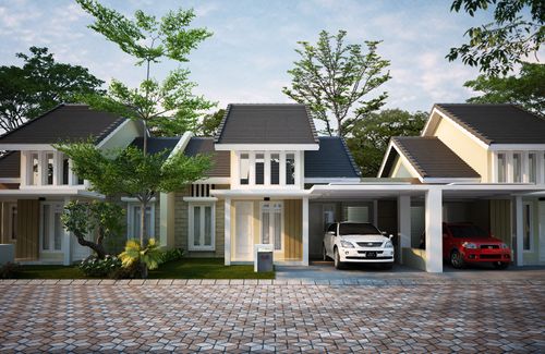 foto tampak rumah tipe Amarilis perumahan KEDIRI FAMILY RESIDENCE
