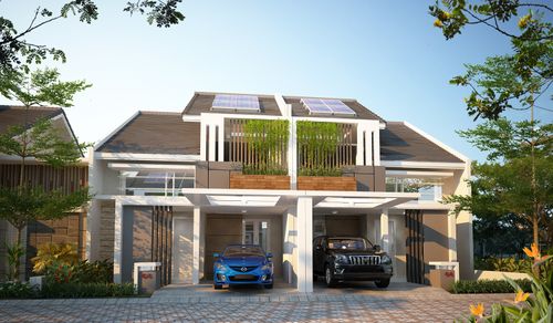 foto tampak rumah tipe Acasia MZ perumahan KEDIRI FAMILY RESIDENCE