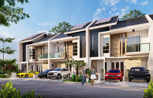 foto tampak rumah tipe ASTER perumahan KEDIRI FAMILY RESIDENCE
