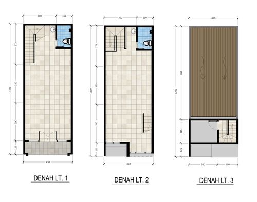 foto denah rumah tipe Ruko perumahan KEDIRI FAMILY RESIDENCE