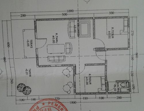 foto denah rumah tipe 36 perumahan BENGAWAN INDAH