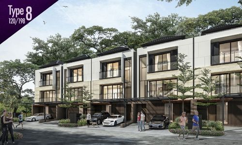 foto tampak rumah tipe 8 perumahan The Zora