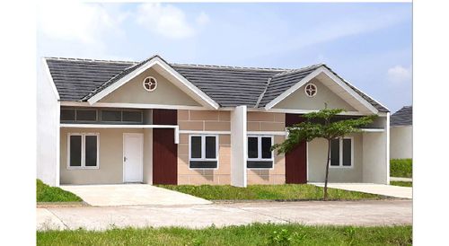 foto tampak rumah tipe New Oleander Hook (April) perumahan PANJIBUWONO RESIDENCE