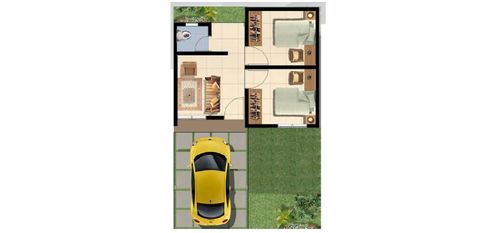 foto denah rumah tipe New Oleander 36/75 (April) perumahan PANJIBUWONO RESIDENCE