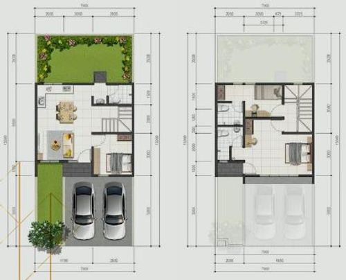foto denah rumah tipe VIOLA perumahan CITRAGARDEN PURI JAKARTA
