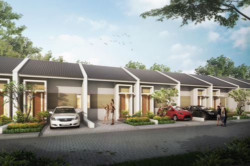 foto tampak rumah tipe 36 perumahan LAGOOSI VILLAGE