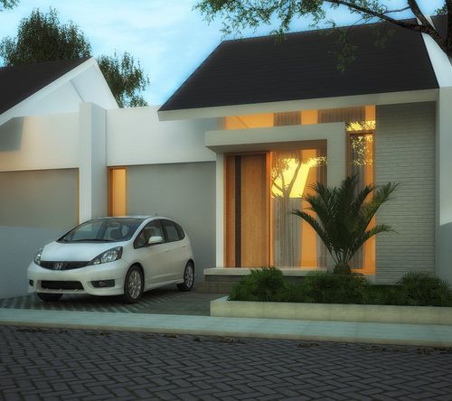 foto tampak rumah tipe 60 perumahan LAGOOSI VILLAGE