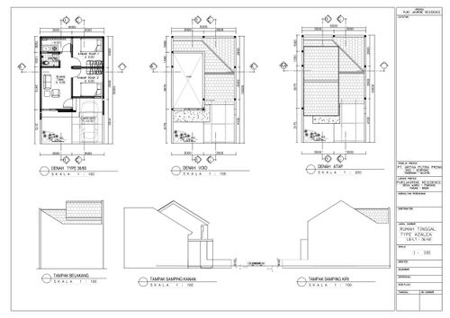 foto denah rumah tipe Amarillys perumahan Puri Jasmine Residence