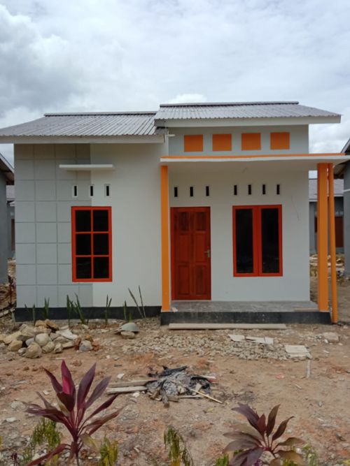 foto tampak rumah tipe 36 perumahan Sekayok Permai