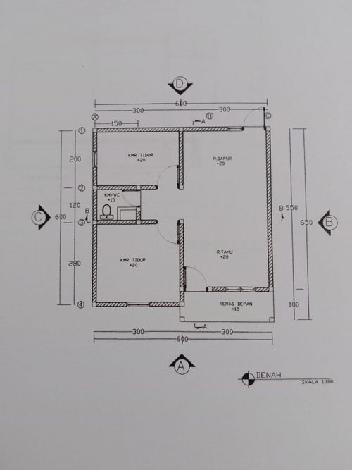 foto denah rumah tipe 36 perumahan Sekayok Permai