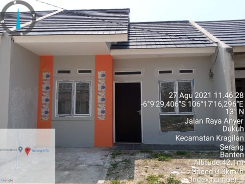 foto tampak rumah tipe Chrysant perumahan Ciujung Indah