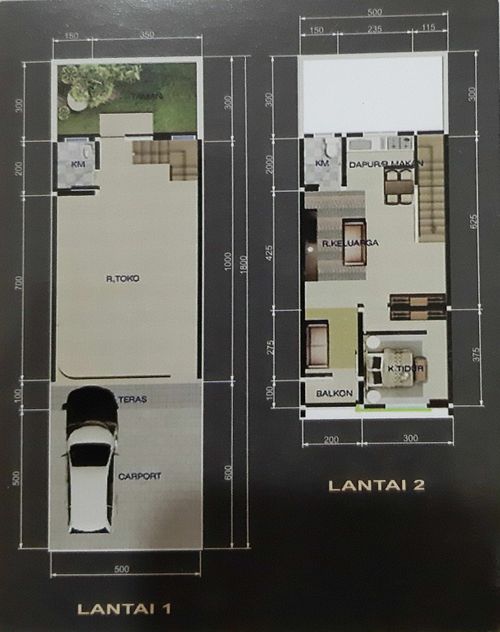 foto denah rumah tipe 100/90 perumahan PURI MELIA GARDEN