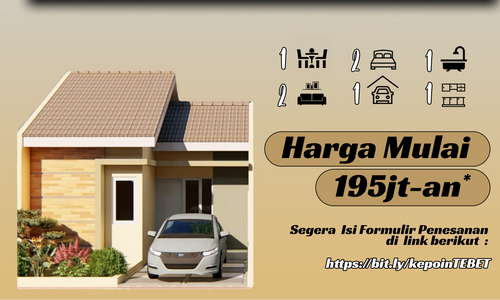 foto tampak rumah tipe TULIP 32/72 perumahan TEBET RAYA