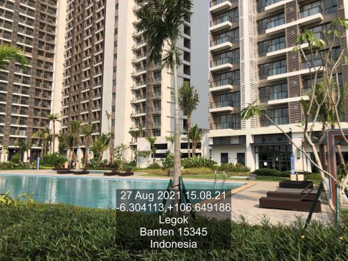 foto posisi tengah perumahan Apartemen Sky House BSD