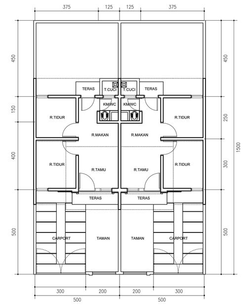 foto denah rumah tipe 29 ANDALUSITE 5 perumahan PERMATA TANGERANG