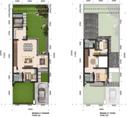foto denah rumah tipe T. 118/160 perumahan GRAND WISATA DISTRIK