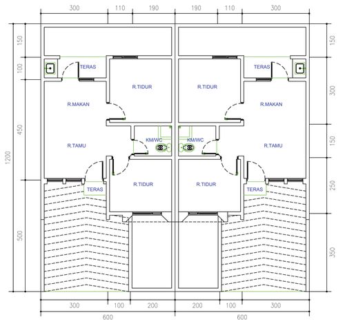 foto denah rumah tipe 38 SPINEL 6 perumahan PERMATA TANGERANG