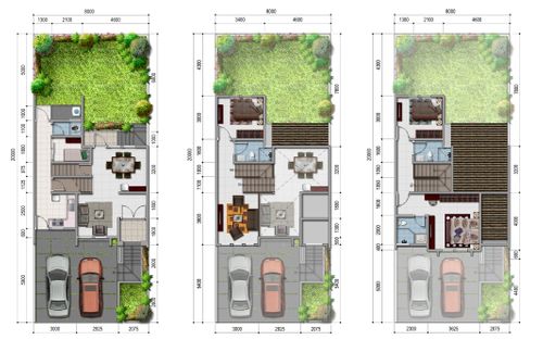 foto denah rumah tipe T. 175/160 perumahan GRAND WISATA DISTRIK
