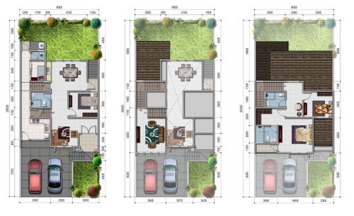 foto denah rumah tipe T. 211/180 perumahan GRAND WISATA DISTRIK