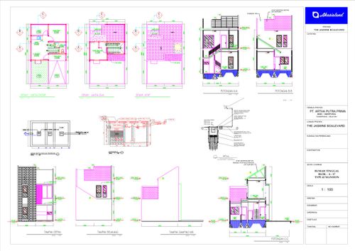 foto denah rumah tipe The Mansion perumahan The Jasmine Boulevard