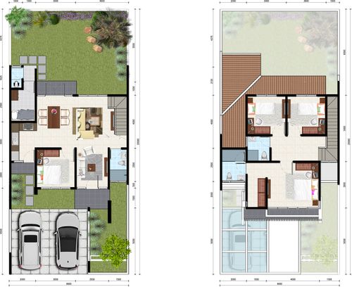 foto denah rumah tipe T. 158/200 perumahan GRAND WISATA DISTRIK