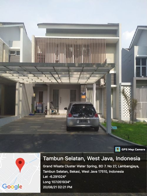 foto tampak rumah tipe T. 124/220WT perumahan GRAND WISATA DISTRIK