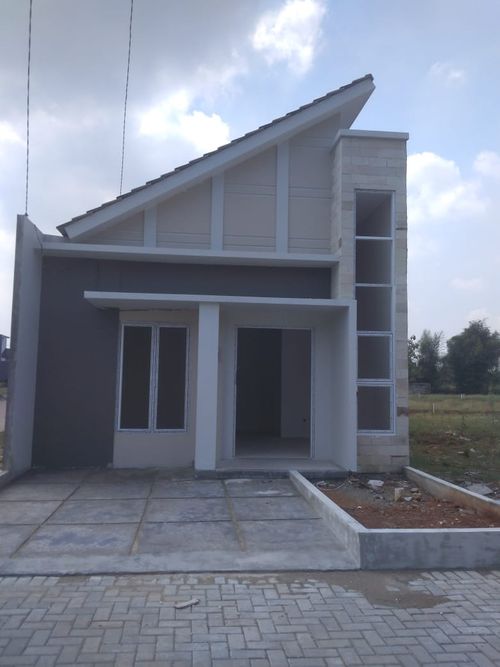 foto tampak rumah tipe Lotus 36 perumahan The Jasmine Boulevard