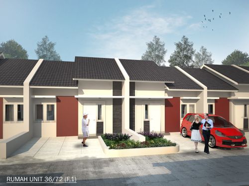 foto tampak rumah tipe 36/72 perumahan Kebun Kembang Asri