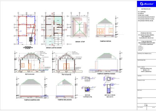 foto denah rumah tipe Gardenia 32 perumahan The Jasmine Boulevard