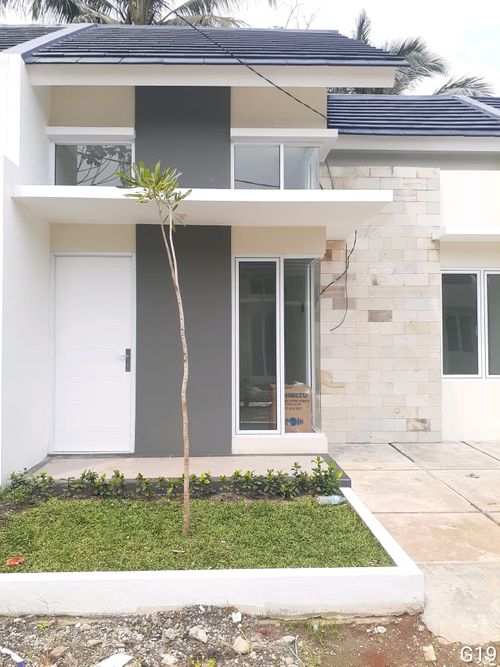 foto tampak rumah tipe Gardenia 30 perumahan The Jasmine Boulevard