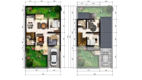 foto denah rumah tipe Bhuvana perumahan GRAHAYANA