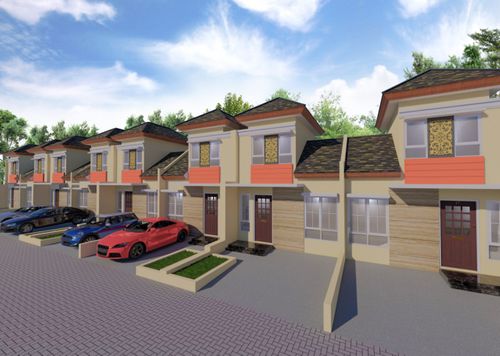 foto tampak rumah tipe MEZZANIN perumahan BAMBOO PRIME RESIDENCE