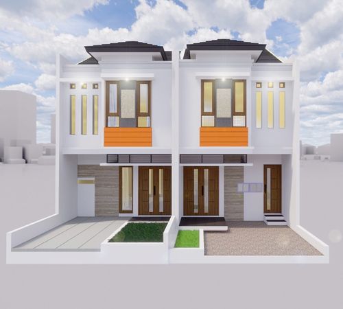 foto tampak rumah tipe NEW PIRESIA perumahan BAMBOO PRIME RESIDENCE