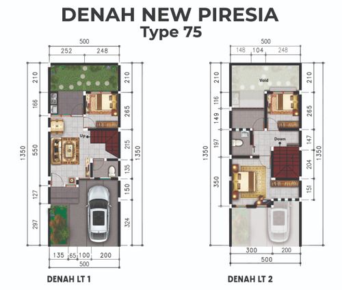 foto denah rumah tipe NEW PIRESIA perumahan BAMBOO PRIME RESIDENCE