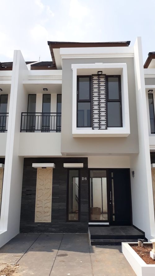 foto tampak rumah tipe KIRANA 3 perumahan CENDANA PRIME BINTARO KAV-D8