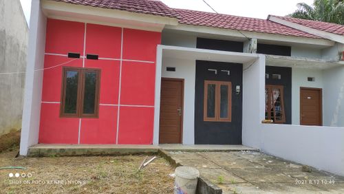 foto tampak rumah tipe A perumahan ALVEROGREEN RESIDENCE