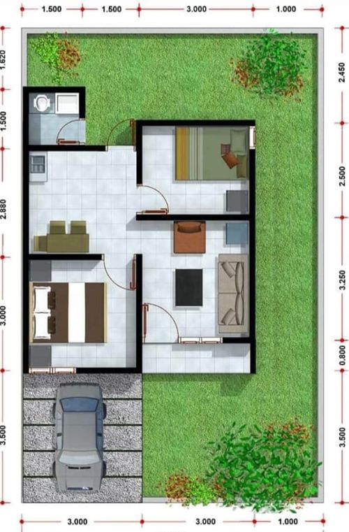 foto denah rumah tipe A perumahan ALVEROGREEN RESIDENCE