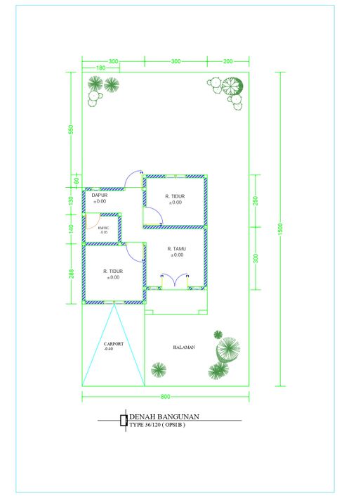 foto denah rumah tipe 36/125 perumahan GRAHA MANDIRI RESIDENCE