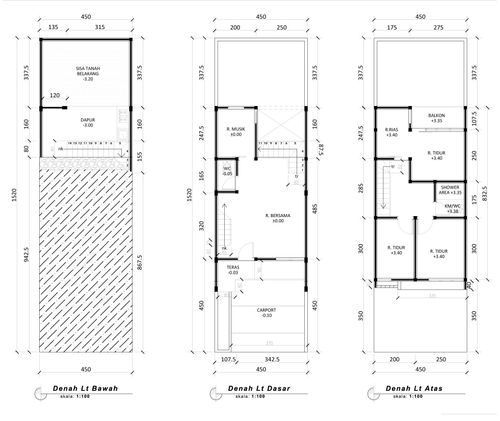 foto denah rumah tipe Hoshea perumahan G-Land Padalarang Residence 2