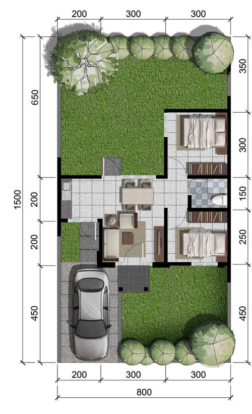 foto denah rumah tipe Tulip 5 perumahan CitraIndah City Bukit Tulip